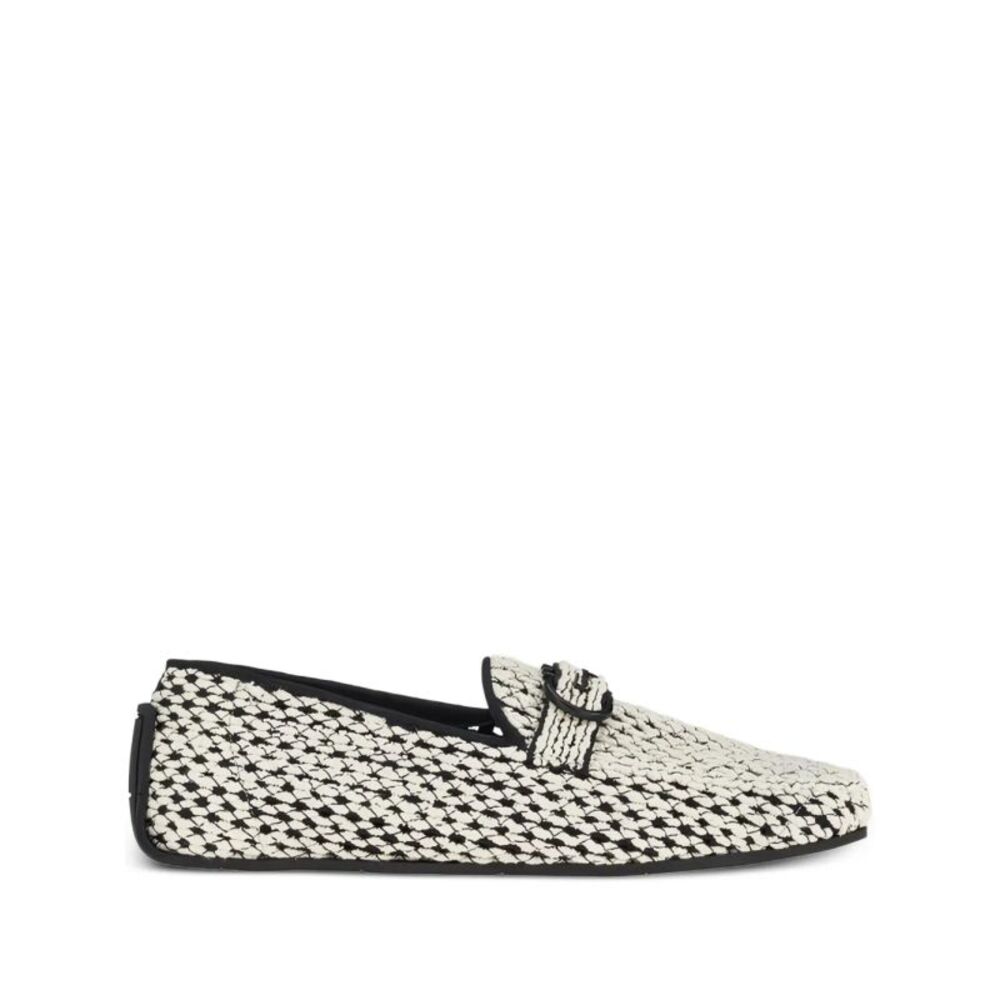 Ferragamo Driver Woven Buckle Loafers